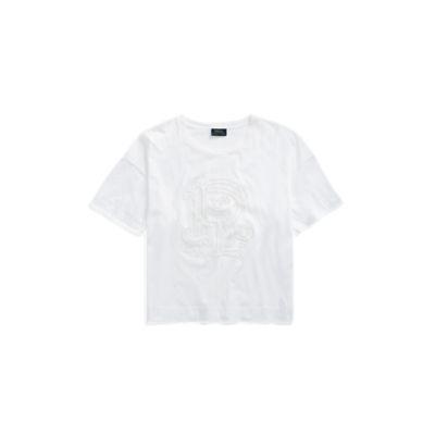 Ralph Lauren Prl Monogram Cotton T-shirt White