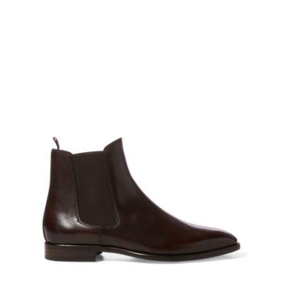Ralph Lauren Barnham Calfskin Chelsea Boot Dark Brown