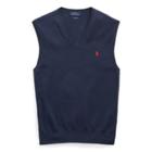 Ralph Lauren Cotton V-neck Sweater Vest Newport Navy