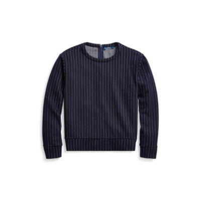 Ralph Lauren Pinstripe Jacquard Pullover Navy Stripe