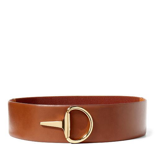 Ralph Lauren Lauren Equestrian Stretch Belt Tan