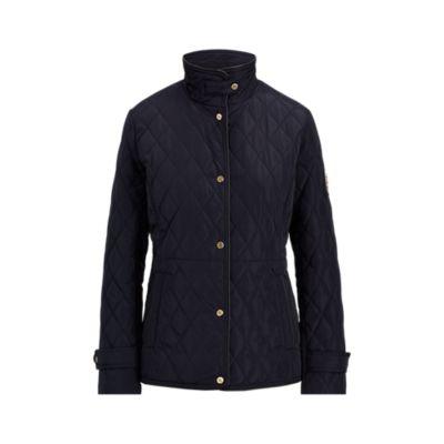Ralph Lauren Crest-patch Quilted Jacket Dk Navy
