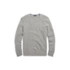 Ralph Lauren Cable Merino-cashmere Sweater Fawn Grey Heather