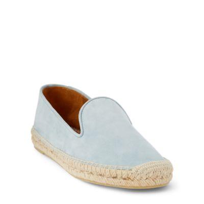 Ralph Lauren Geyla Suede Espadrille Pale Blue