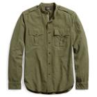 Ralph Lauren Rrl Cotton Jacquard Military Shirt