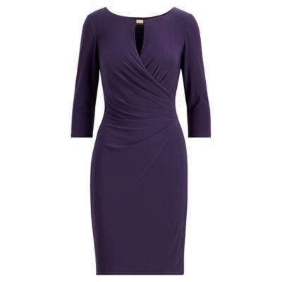 Ralph Lauren Ruched Jersey Dress Mure Purple