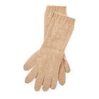 Ralph Lauren Cable-knit Cashmere Gloves Camel Melange