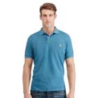 Polo Ralph Lauren Custom-fit Mesh Polo Shirt Marine Heather