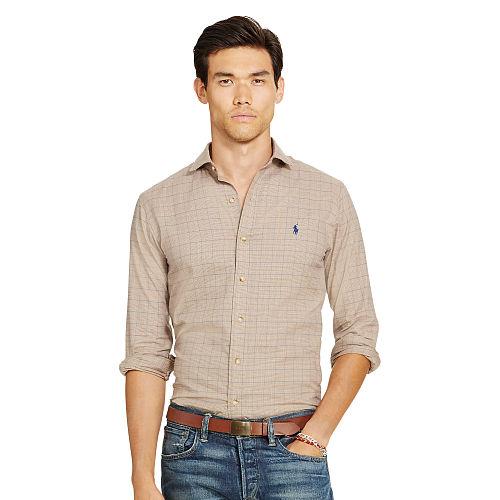 Polo Ralph Lauren Slim-fit Plaid Twill Shirt Brown/blue