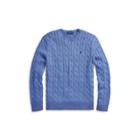 Ralph Lauren Cable-knit Cotton Sweater Deep Blue Heather