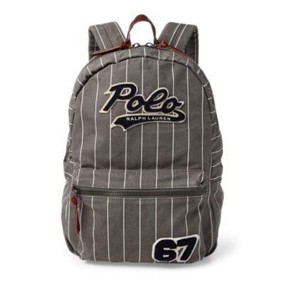 Ralph Lauren Cotton Baseball Backpack Grey