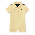 Ralph Lauren Cotton Mesh Polo Shortall Wicket Yellow Multi 18m