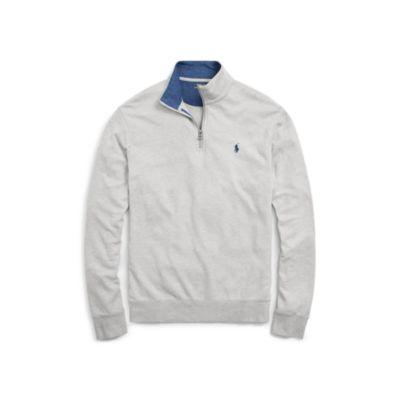 Ralph Lauren Cotton-blend Half-zip Pullover Andover Heather 1x Big