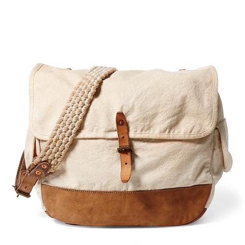 Ralph Lauren Rrl Canvas Ammunition Bag Greige