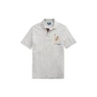Ralph Lauren Classic Fit Bear Polo Shirt Light Grey Heather 3x Big