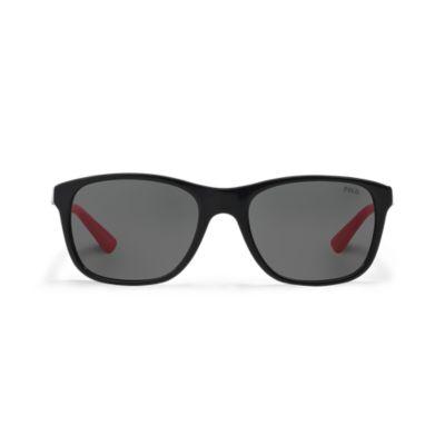 Ralph Lauren Racing-stripe Sunglasses Black