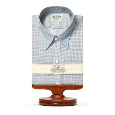 Ralph Lauren Eli Print Cotton Dress Shirt Rl 978 White Blue