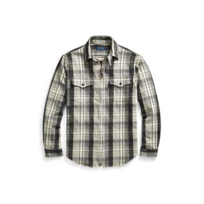 Ralph Lauren Classic Fit Plaid Workshirt Nero/ivory Multi