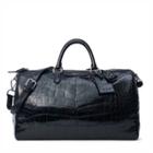 Ralph Lauren Alligator Boston Bag Black