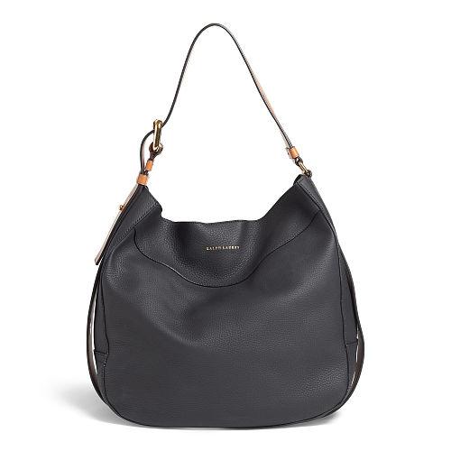 Ralph Lauren Calfskin Hobo Black/tan