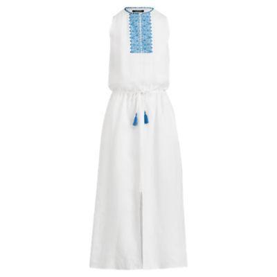 Ralph Lauren Embroidered Linen Maxidress White