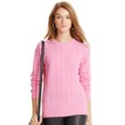 Polo Ralph Lauren Classic Cable Cashmere Sweater Hammond Pink