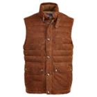 Ralph Lauren Quilted Suede Down Vest Country Brown