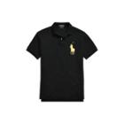 Ralph Lauren Classic Fit Mesh Polo Shirt Polo Black/yellow