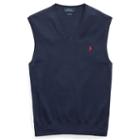 Polo Ralph Lauren Cotton V-neck Vest Newport Navy