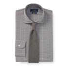 Ralph Lauren Slim Fit Plaid Poplin Shirt 2230 Ash Grey/cream Multi
