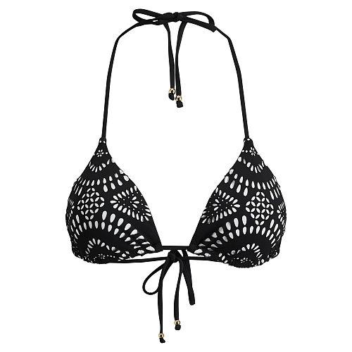 Polo Ralph Lauren Ricky Laser-cut Bikini Top Black