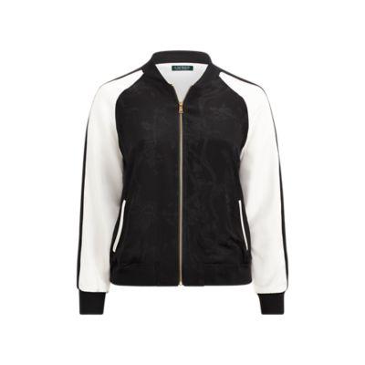 Ralph Lauren Two-tone Bomber Jacket Polo Black/cream