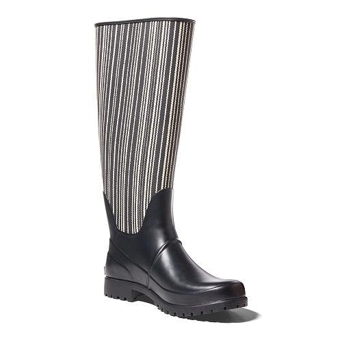 Ralph Lauren Lauren Bethanie Plaid Rain Boot Black/grey
