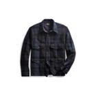 Ralph Lauren Plaid Knit Birdseye Jacket Grey