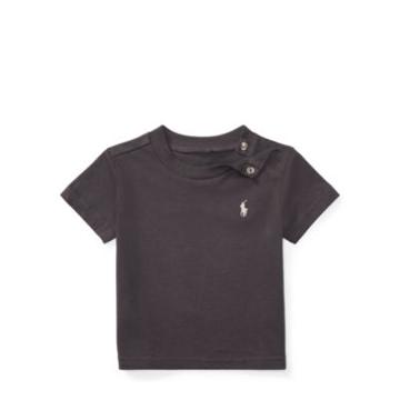 Ralph Lauren Cotton Jersey Crewneck T-shirt Dark Slate 3m