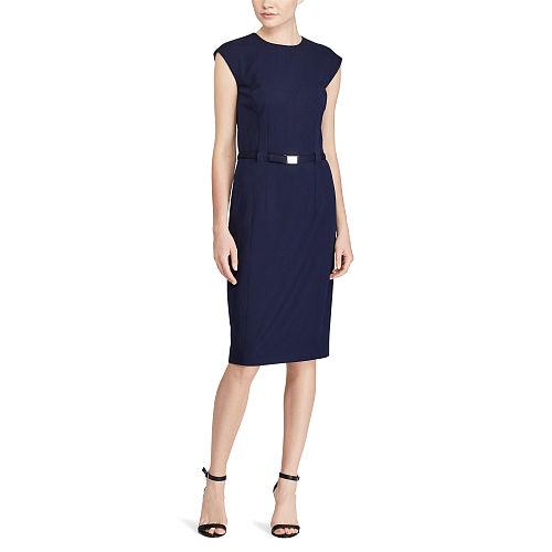Ralph Lauren Lauren Twill Sheath Dress & Belt