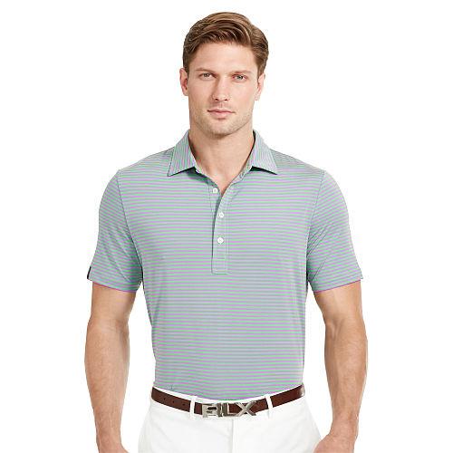 Ralph Lauren Rlx Golf Active-fit Performance Polo Green/port Royal Pink