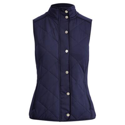 Ralph Lauren Quilted Mockneck Vest Rl Navy