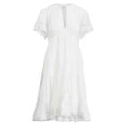 Ralph Lauren Denim & Supply Pintucked Lace-trim Dress White