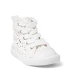 Ralph Lauren Hamptyn Crocheted Sneaker White