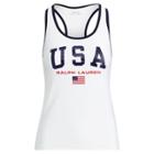Ralph Lauren Us Open Jersey Tank Top Pure White