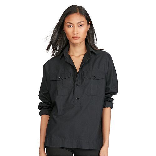 Polo Ralph Lauren Cotton Twill Dolman Shirt Black
