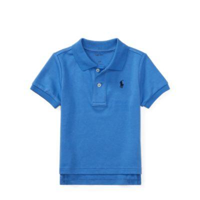 Ralph Lauren Cotton Interlock Polo Shirt Blue 9m