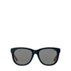 Ralph Lauren Striped Square Sunglasses Shiny Navy Blue