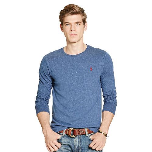 Polo Ralph Lauren Custom-fit Long-sleeve T-shirt Classic Royal Heather