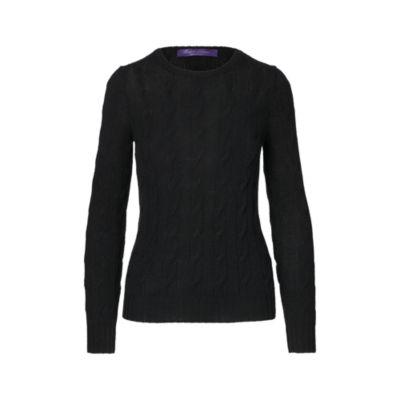 Ralph Lauren Cable-knit Cashmere Sweater Lux Black