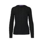 Ralph Lauren Cable-knit Cashmere Sweater Lux Black