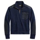 Ralph Lauren Rrl Wool-cotton Half-zip Sweater