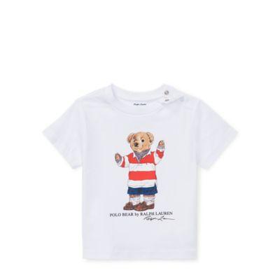 Ralph Lauren Rugby Bear Cotton T-shirt White 9m