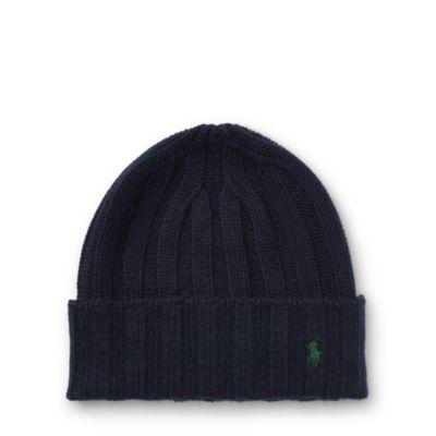 Ralph Lauren Wide-rib Cashmere-wool Cap Hunter Navy